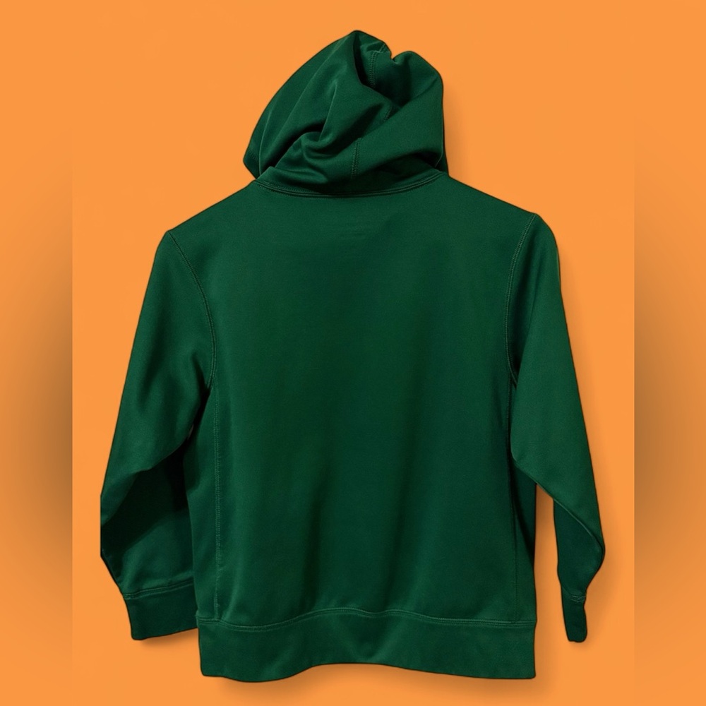 Youth Medium Nike Therma-Fit Dark Green Hoodie Sweatshirt - Picture 2 of 3